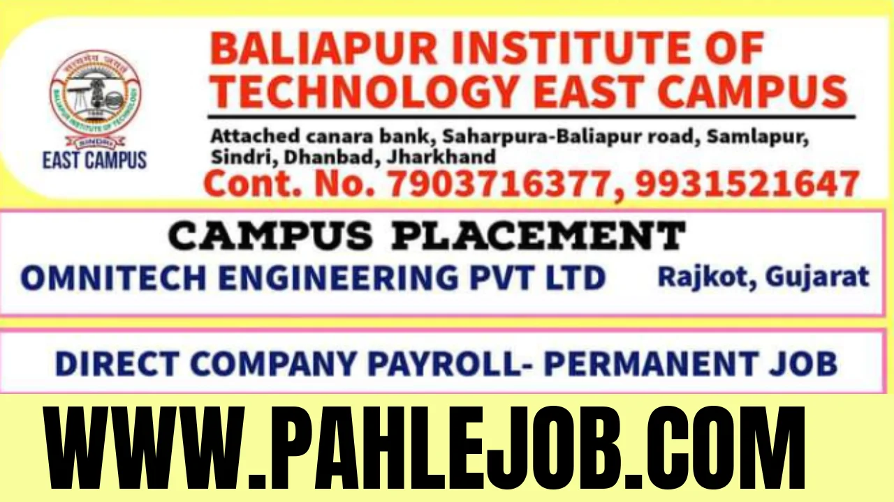 Omnitech Engineering Recruitment 2024