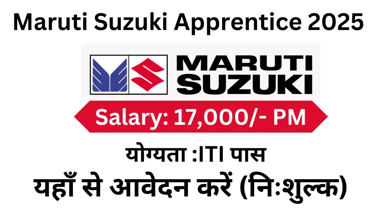 Maruti Suzuki Apprentice Recruitment 2025: Apply Online